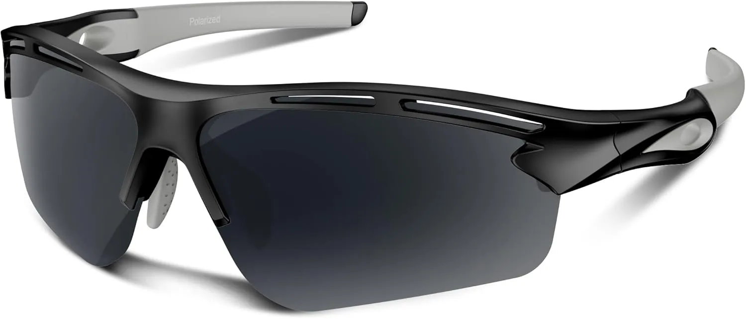 Polarized Sports Sunglasses for Men Women Youth Baseball Running Cycling Driving Fishing Tennis Golf Motor TAC UV400 TR90