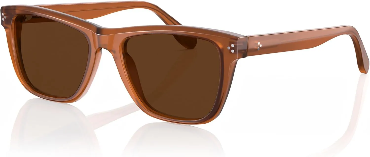 Polarized Sunglasses for Men Women - Black Retro Square Sun Glasses Driving Fishing UV400 Protection