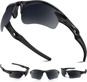 Polarized Sunglasses for Men Women Running Sunglasses Sports Cycling Driving Fishing Baseball Golf TAC UV400 TR90