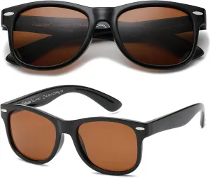 PolarSpex Toddler Sunglasses UV Protection  Unbreakable Kids Polarized Sunglasses with Case for Boys & Girls age 2-8