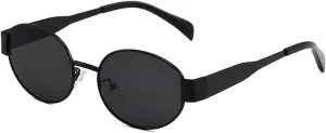 Retro Oval Sunglasses for Women,Trendy Sun Glasses Cool Vintage Gold Sunglasses Womens 90s UV400 Shades