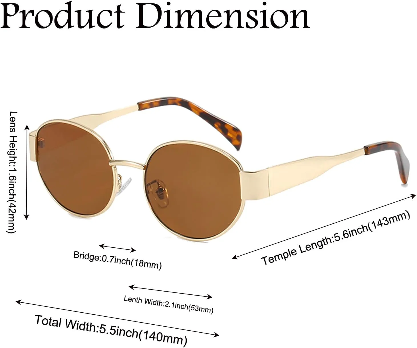 Retro Oval Sunglasses for Women,Trendy Sun Glasses Cool Vintage Gold Sunglasses Womens 90s UV400 Shades