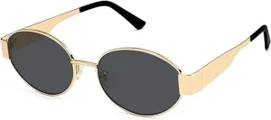 Retro Oval Sunglasses for Women,Trendy Sun Glasses Cool Vintage Gold Sunglasses Womens 90s UV400 Shades
