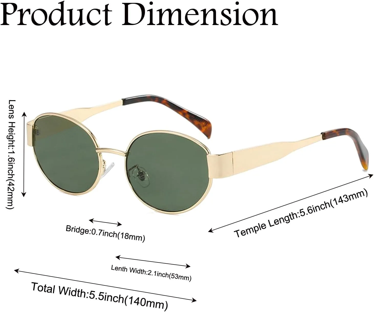 Retro Oval Sunglasses for Women,Trendy Sun Glasses Cool Vintage Gold Sunglasses Womens 90s UV400 Shades