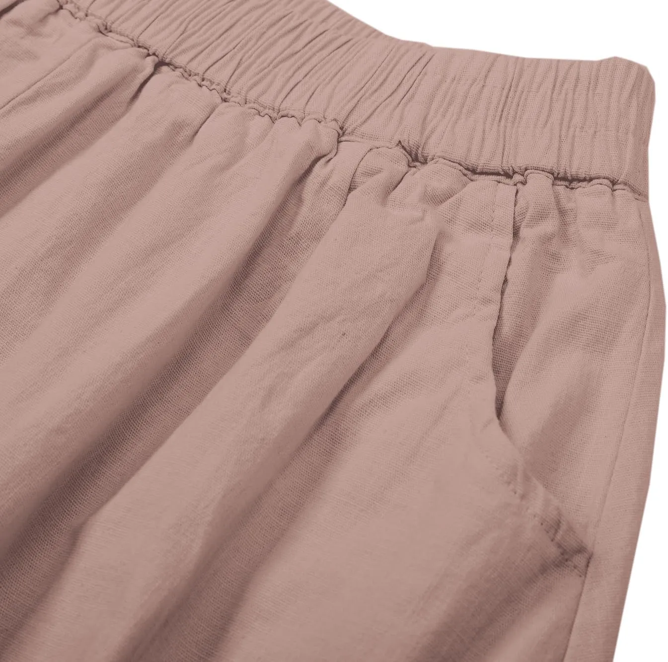 SANGTREE Women's Casual Cotton Linen Skirts with Pockets
