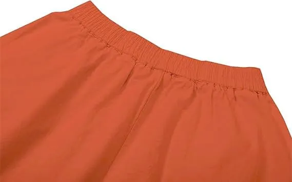 SANGTREE Women's Casual Cotton Linen Skirts with Pockets