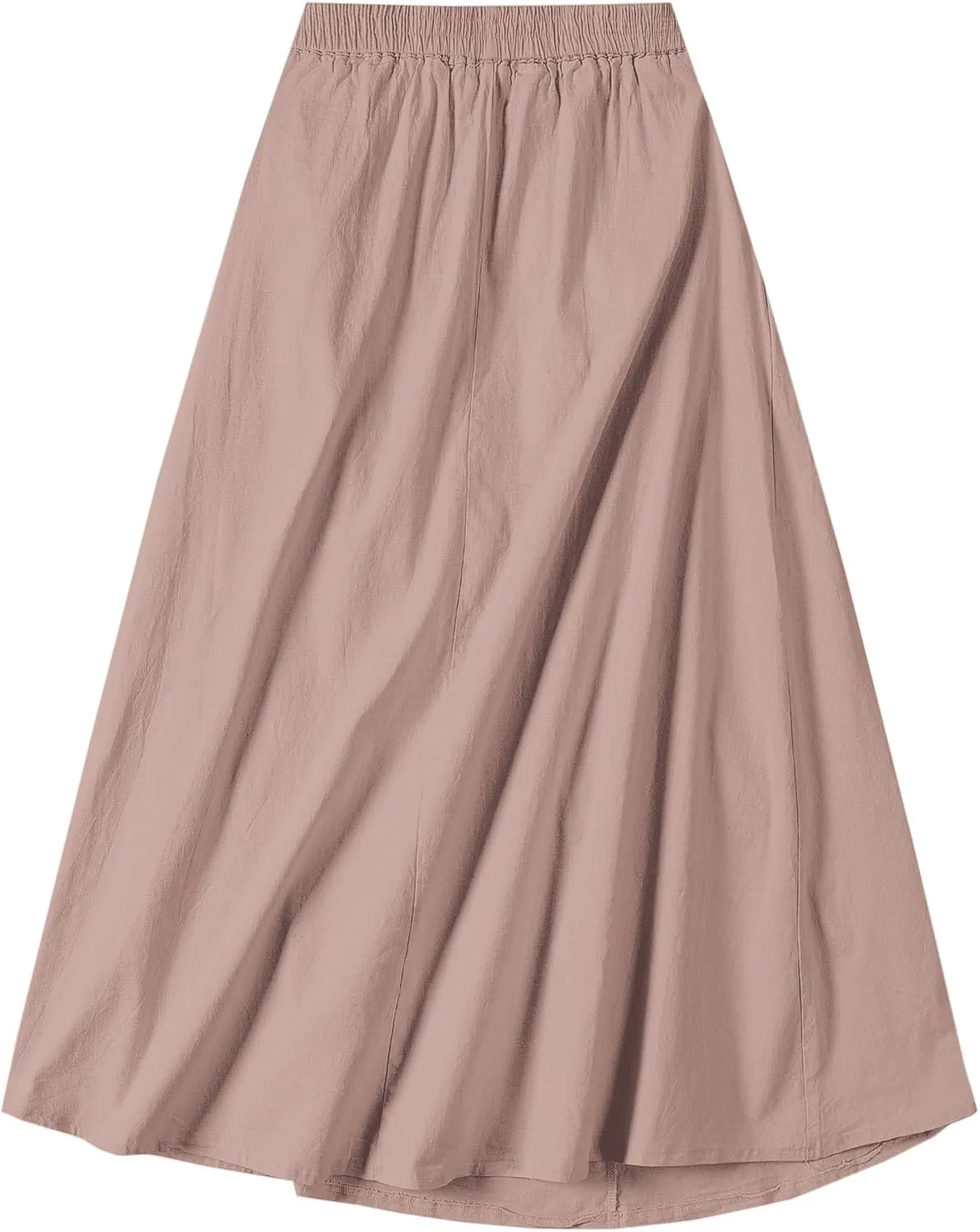 SANGTREE Women's Casual Cotton Linen Skirts with Pockets
