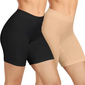 Seamless Slip Shorts for Under Dresses Anti Chafing Shorts Womens Bike Shorts for Yoga Workout