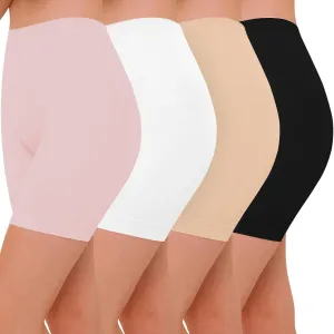 Seamless Slip Shorts for Under Dresses Anti Chafing Shorts Womens Bike Shorts for Yoga Workout