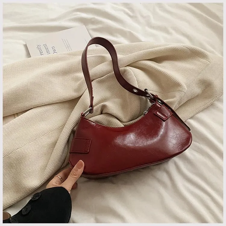 Shoulder Purse for Women, Leather Women's Handbag Y2k Aesthetic Coquette Shoulder Bag Hobo Punk Trendy Ladies Purse