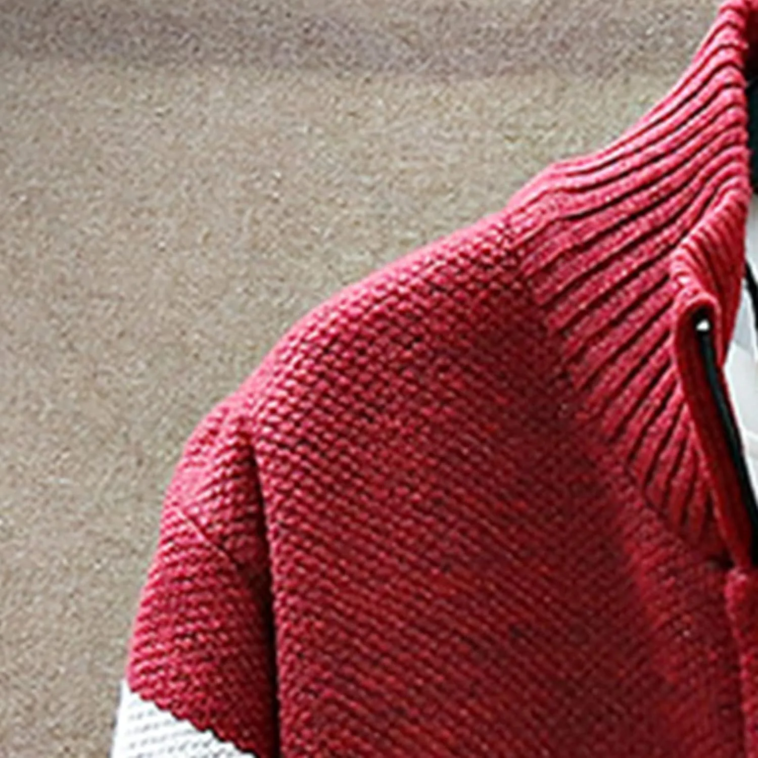 SMIDOW Men's Cardigan Sweaters Knitted Stand Collar Regular Fit Jacket Full Zip Fleece Lined Winter Warm Coat