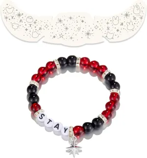 Stray Stay Bracelet Glitter Freckles Face Tattoo Set SKZ KPOP Inspired Merch Fans Gifts for Women Men