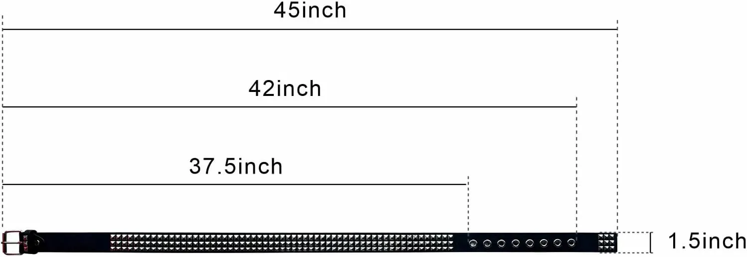 Studded Belt, Metal Punk Rock Rivet belt with Bright Pyramid Studded for Women Men