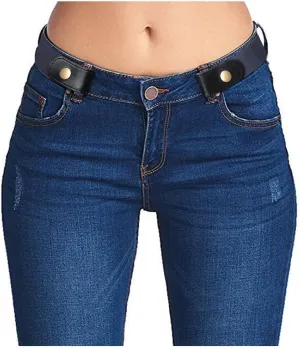SUOSDEY No Buckle Elastic Stretch Belts for Men and Women, Comfortable Invisible Belts for Jeans Pants