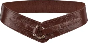 TeeYee Women's Leather Belts for Jeans Pants Fashion Gold Buckle Ladies Dress Belt