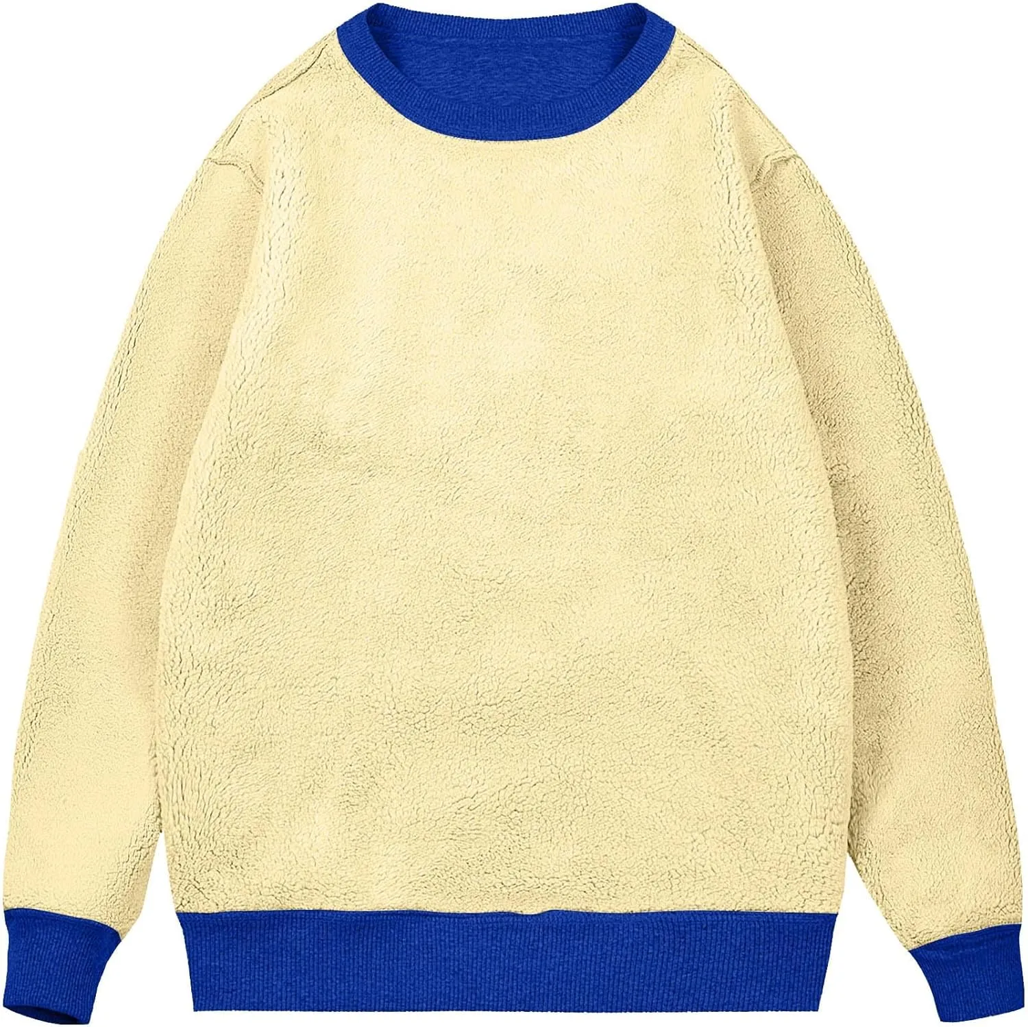 Uillui Men's Winter Thermal Sweater Warm Crewneck Sherpa Lined Fleece Sweatshirt Casual Active Long Sleeve Pullover Tops