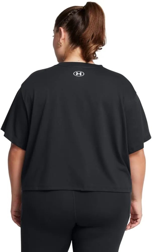 Under Armour Womens Boxy Crop Logo Short Sleeve T Shirt