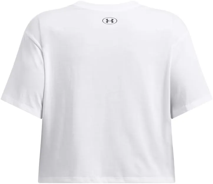 Under Armour Womens Boxy Crop Logo Short Sleeve T Shirt