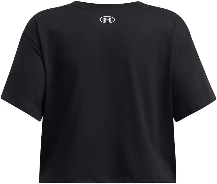 Under Armour Womens Boxy Crop Logo Short Sleeve T Shirt