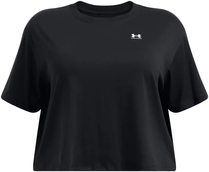 Under Armour Womens Boxy Crop Logo Short Sleeve T Shirt