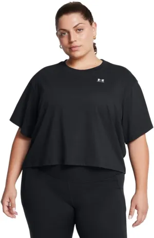 Under Armour Womens Boxy Crop Logo Short Sleeve T Shirt