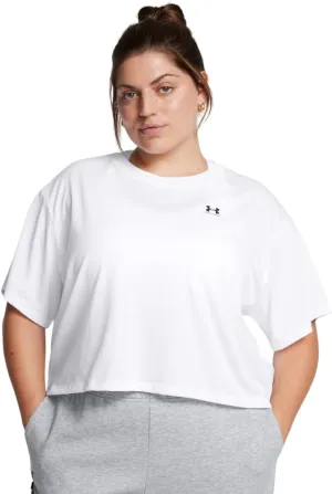 Under Armour Womens Boxy Crop Logo Short Sleeve T Shirt