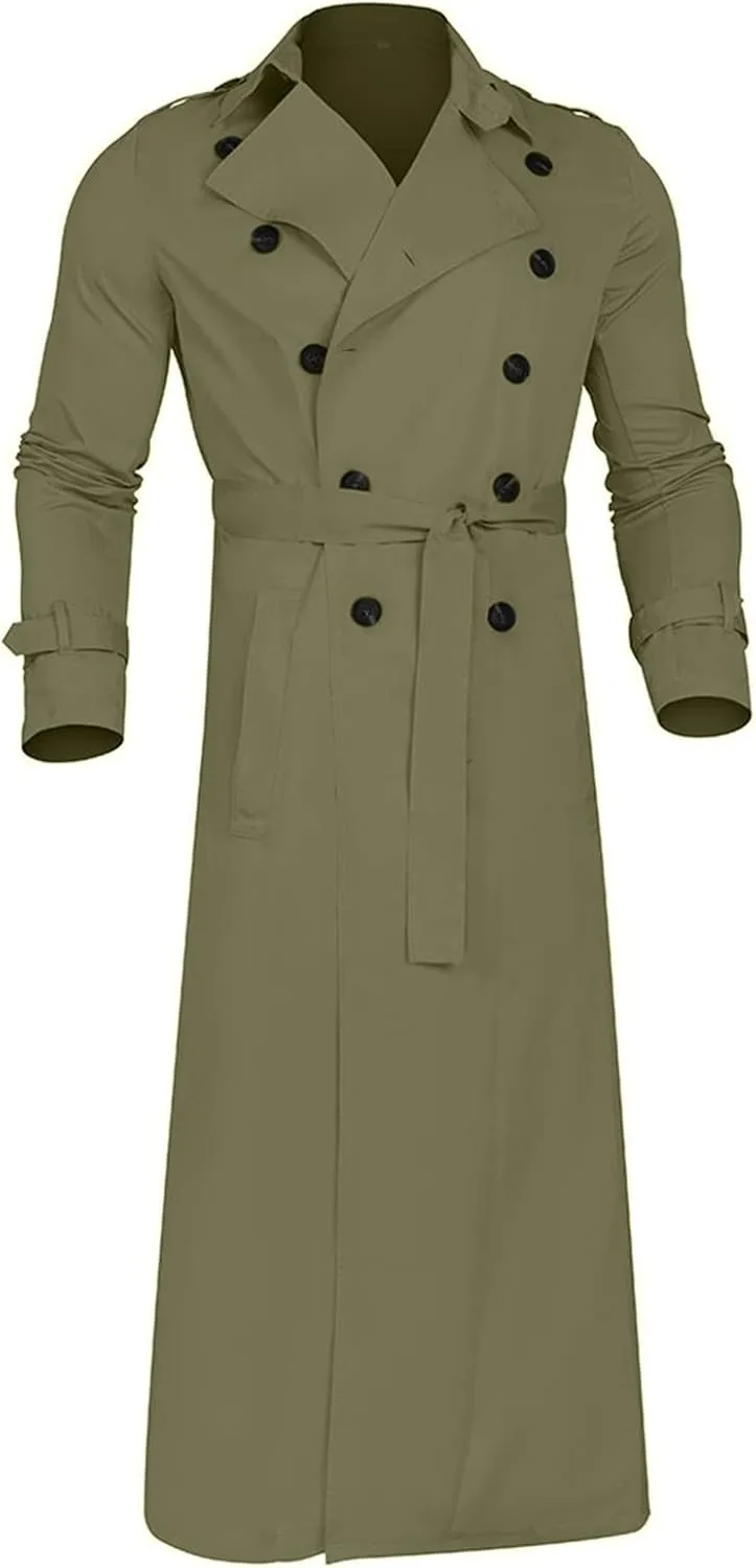 Windbreaker Jackets for Men Lightweight Classic Casual Loose Fashion Trenchcoat