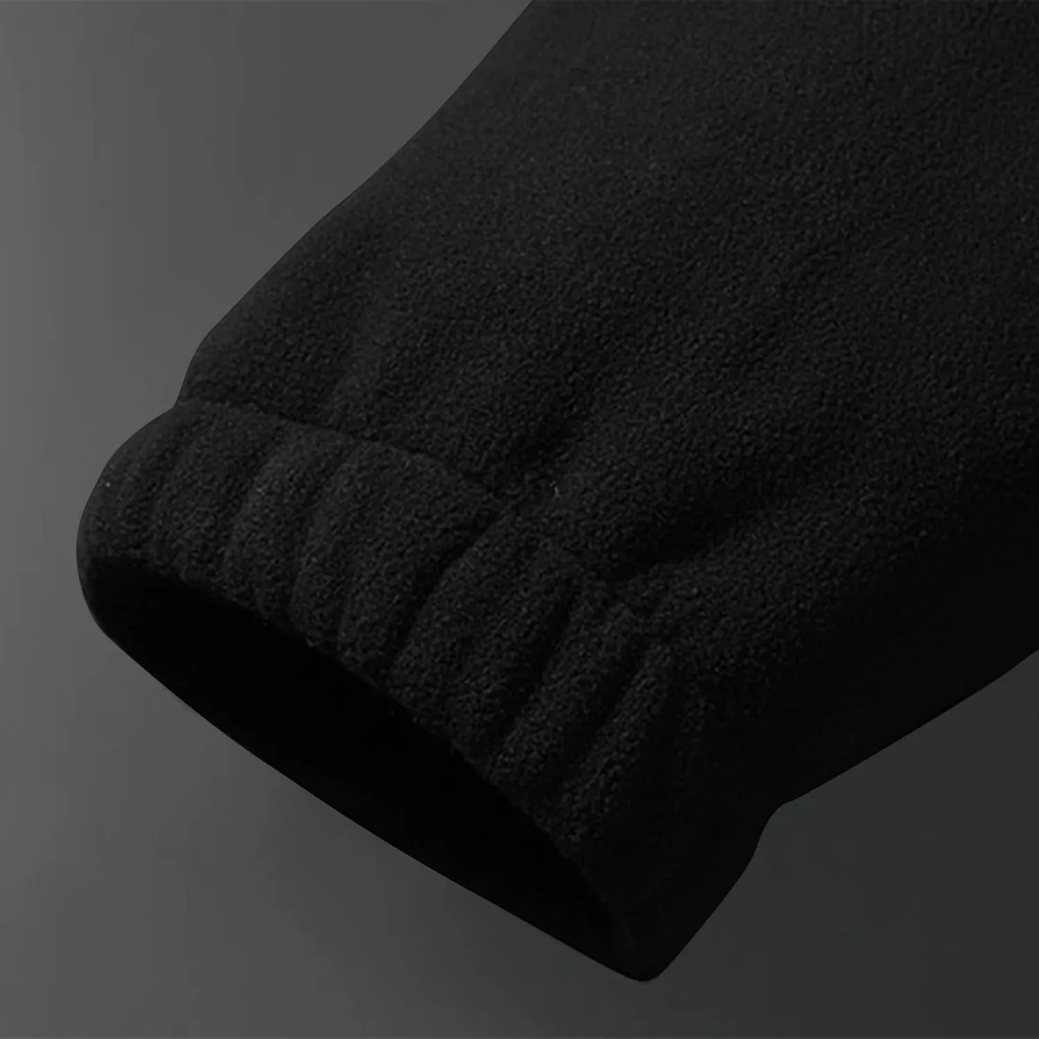 Winter Coats for Men Thick Thermal Band Collar Fleece Lined Solid Jacket Full Zip Long Sleeves Warm Cargo Jackets