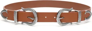 Women Vintage Belts Ladies Western Design Black Waist Belt for Jeans Pants Dress