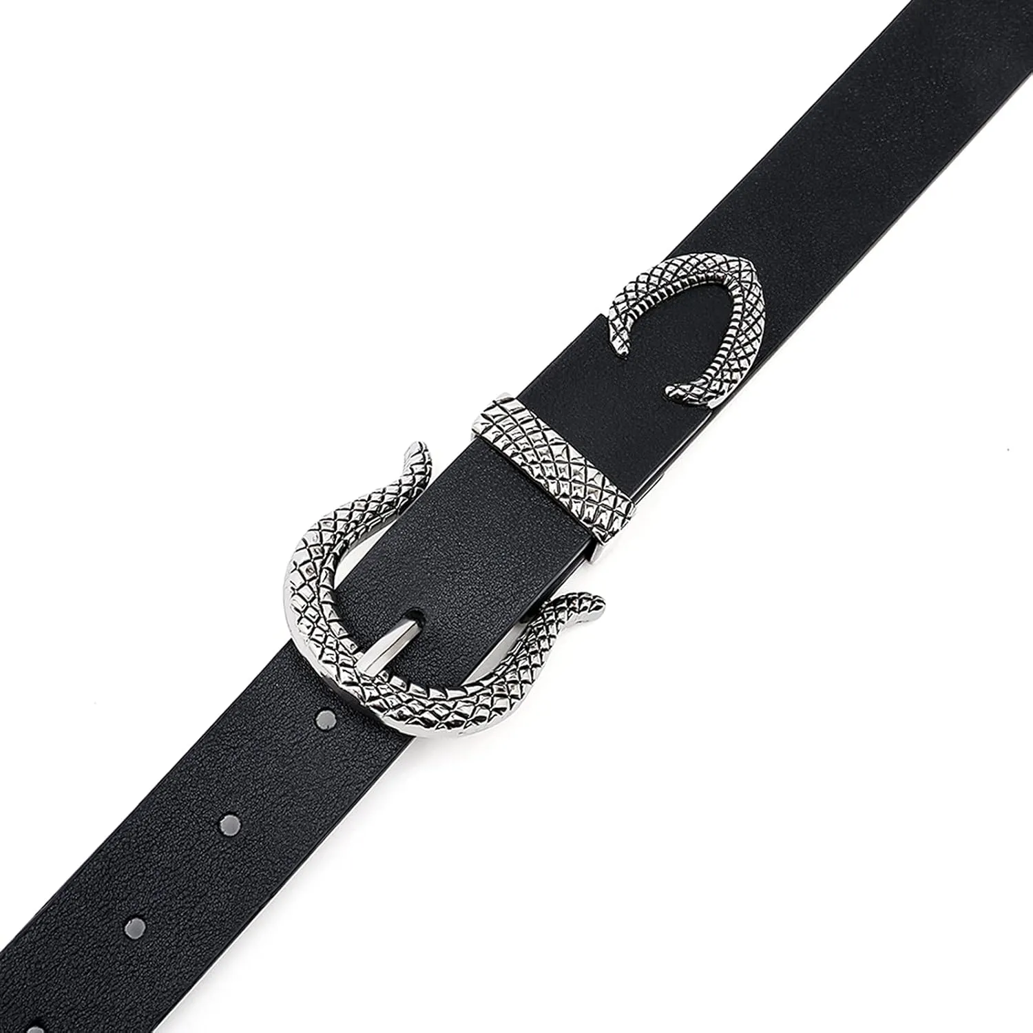 Women Vintage Belts Ladies Western Design Black Waist Belt for Jeans Pants Dress