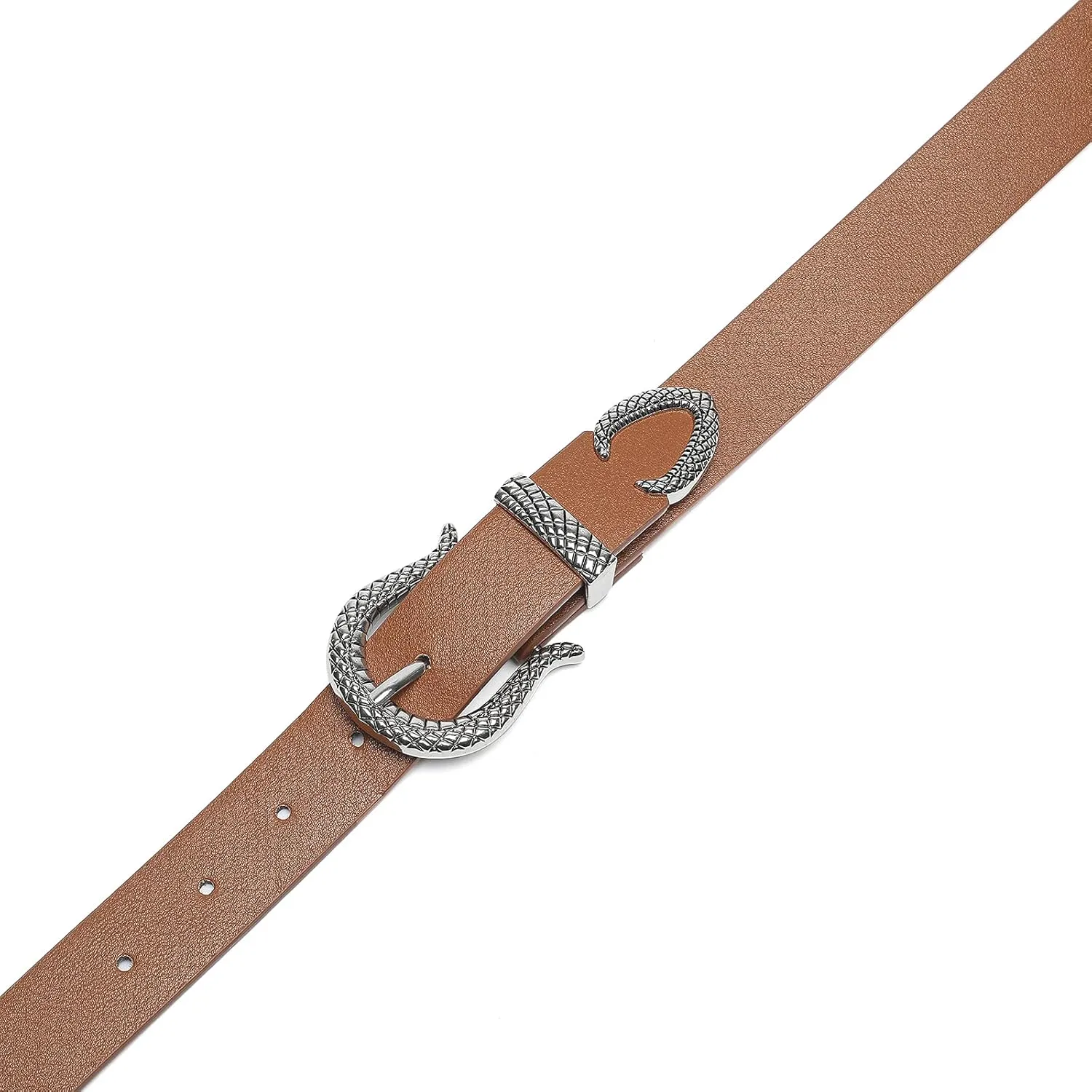 Women Vintage Belts Ladies Western Design Black Waist Belt for Jeans Pants Dress