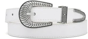Women Vintage Belts Ladies Western Design Black Waist Belt for Jeans Pants Dress