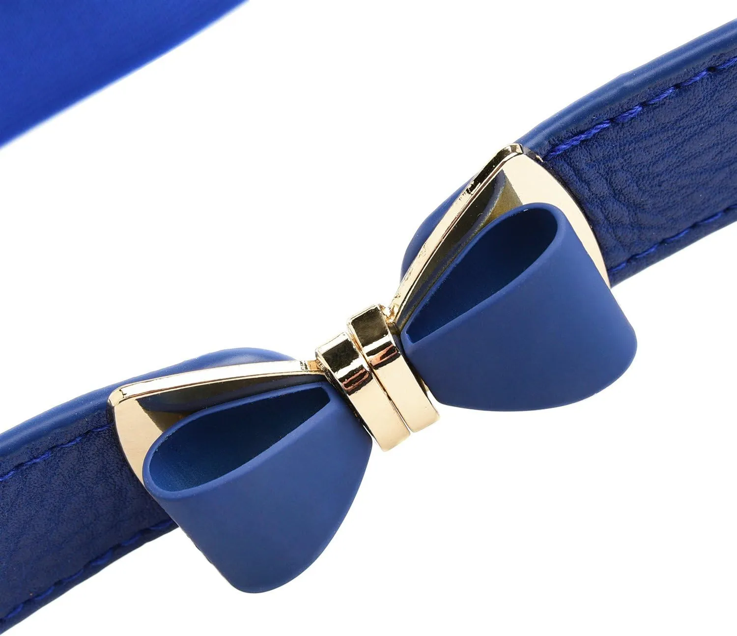 Womens 1" Width Bow Skinny Elastic Waist Belt Stretchy Belt Thin Belt