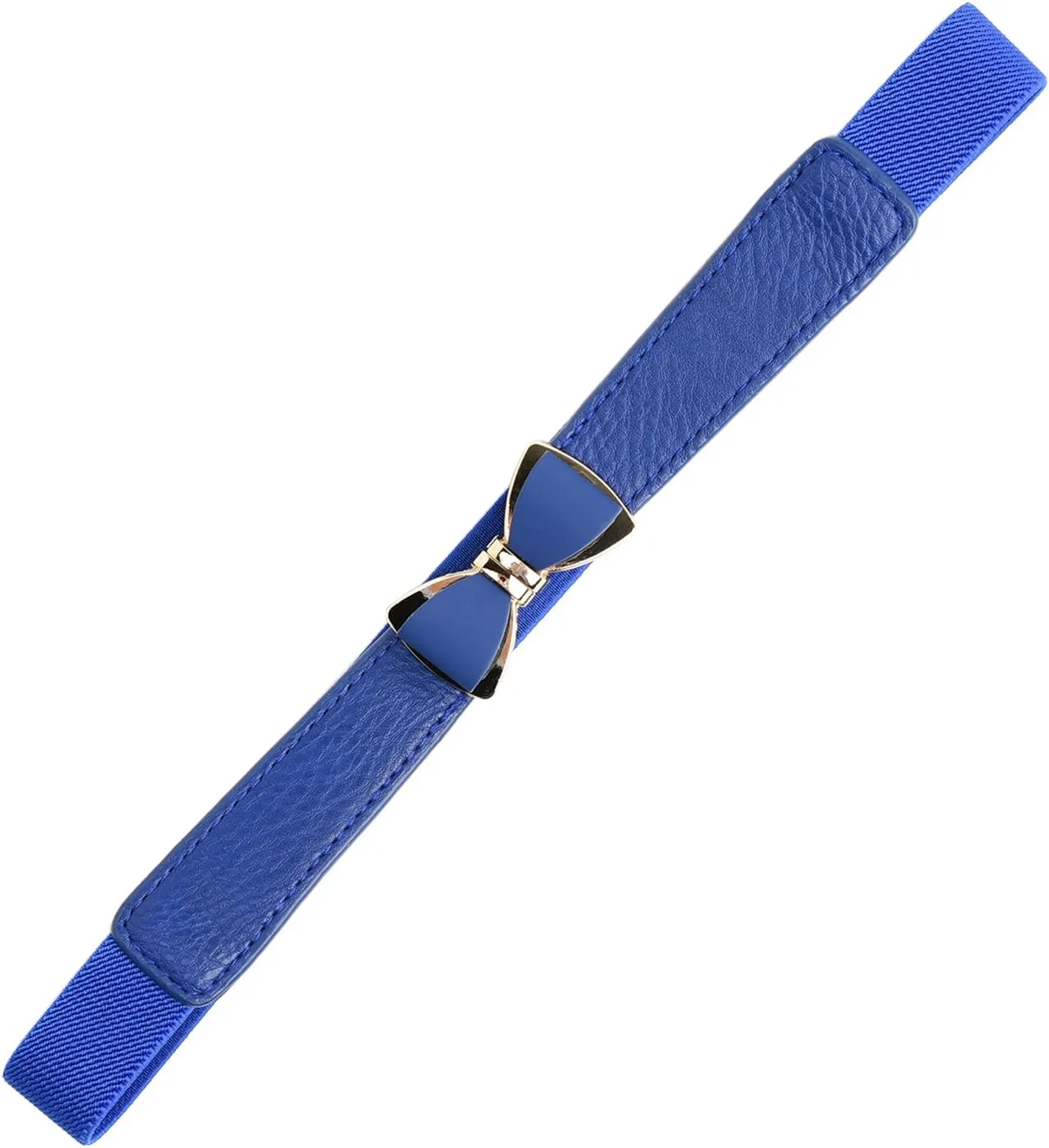 Womens 1" Width Bow Skinny Elastic Waist Belt Stretchy Belt Thin Belt