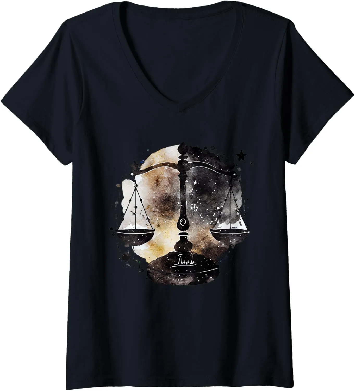 Womens Astrology horoscope Zodiac Sign libra V-Neck T-Shirt