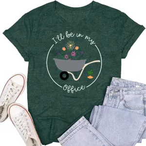 Womens Garden Shirts Plant Lover T-Shirt Farmer Gander Tee Tops