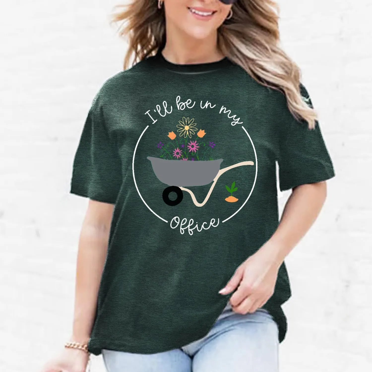 Womens Garden Shirts Plant Lover T-Shirt Farmer Gander Tee Tops