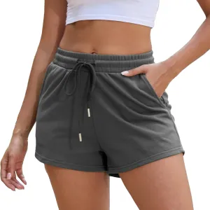 Womens Summer Sweat Shorts Casual Beach Vacation Clothes Running Shorts with Pockets