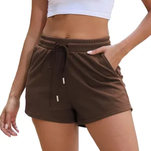 Womens Summer Sweat Shorts Casual Beach Vacation Clothes Running Shorts with Pockets