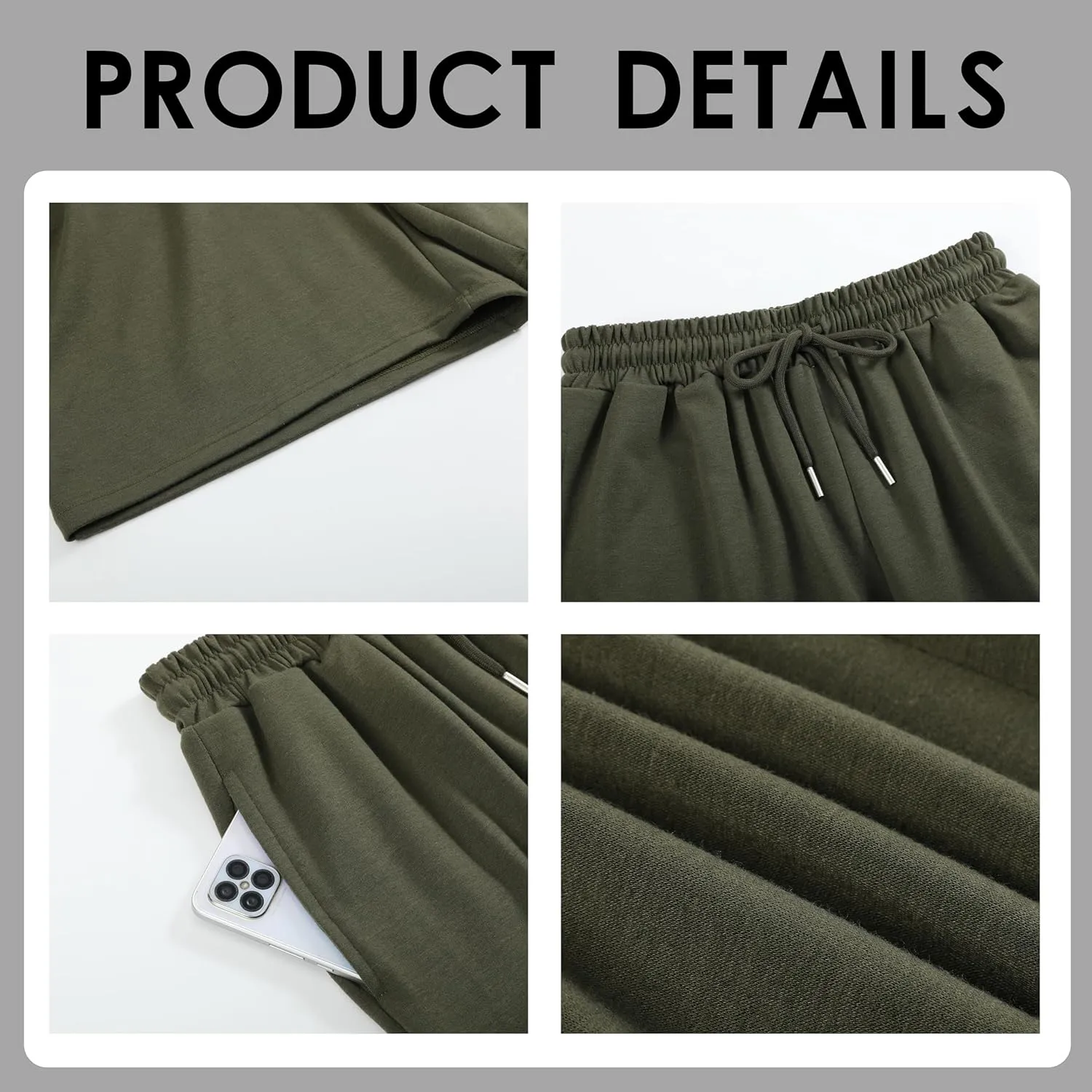 Womens Summer Sweat Shorts Casual Beach Vacation Clothes Running Shorts with Pockets