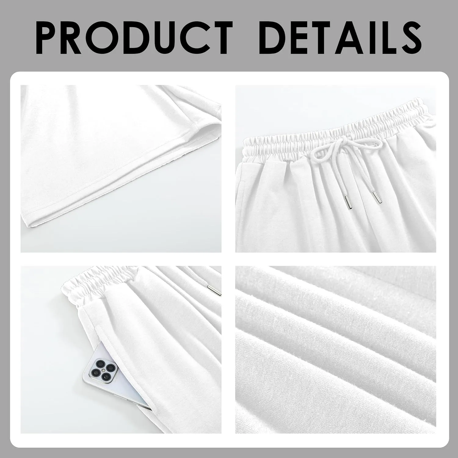 Womens Summer Sweat Shorts Casual Beach Vacation Clothes Running Shorts with Pockets