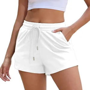 Womens Summer Sweat Shorts Casual Beach Vacation Clothes Running Shorts with Pockets