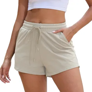 Womens Summer Sweat Shorts Casual Beach Vacation Clothes Running Shorts with Pockets