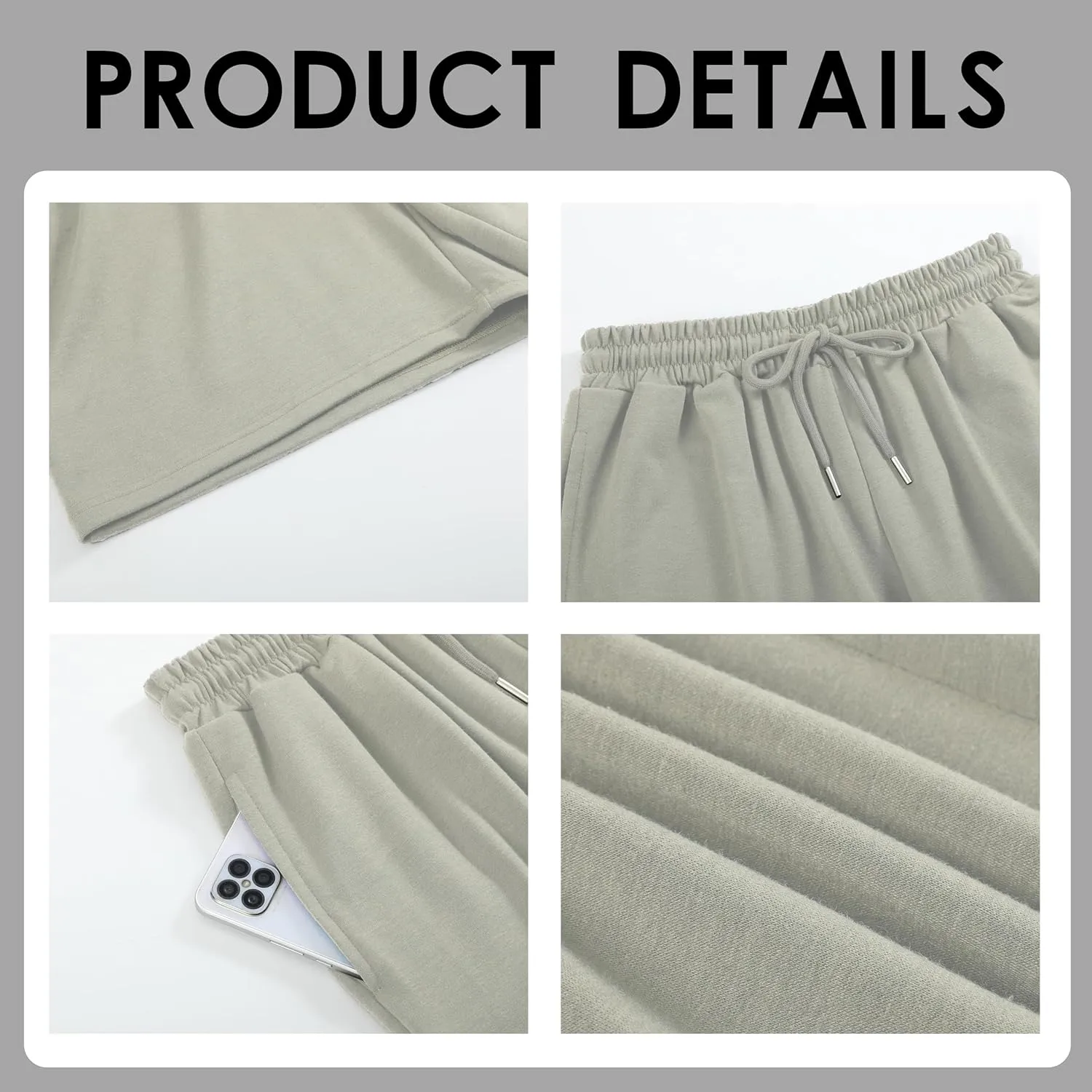 Womens Summer Sweat Shorts Casual Beach Vacation Clothes Running Shorts with Pockets