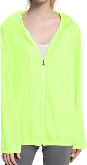 Womens UPF 50  Sun Protection Hoodie Jackets 2025 Light Weight Long Sleeve Shirts Hiking Outdoor Full Zip Tops