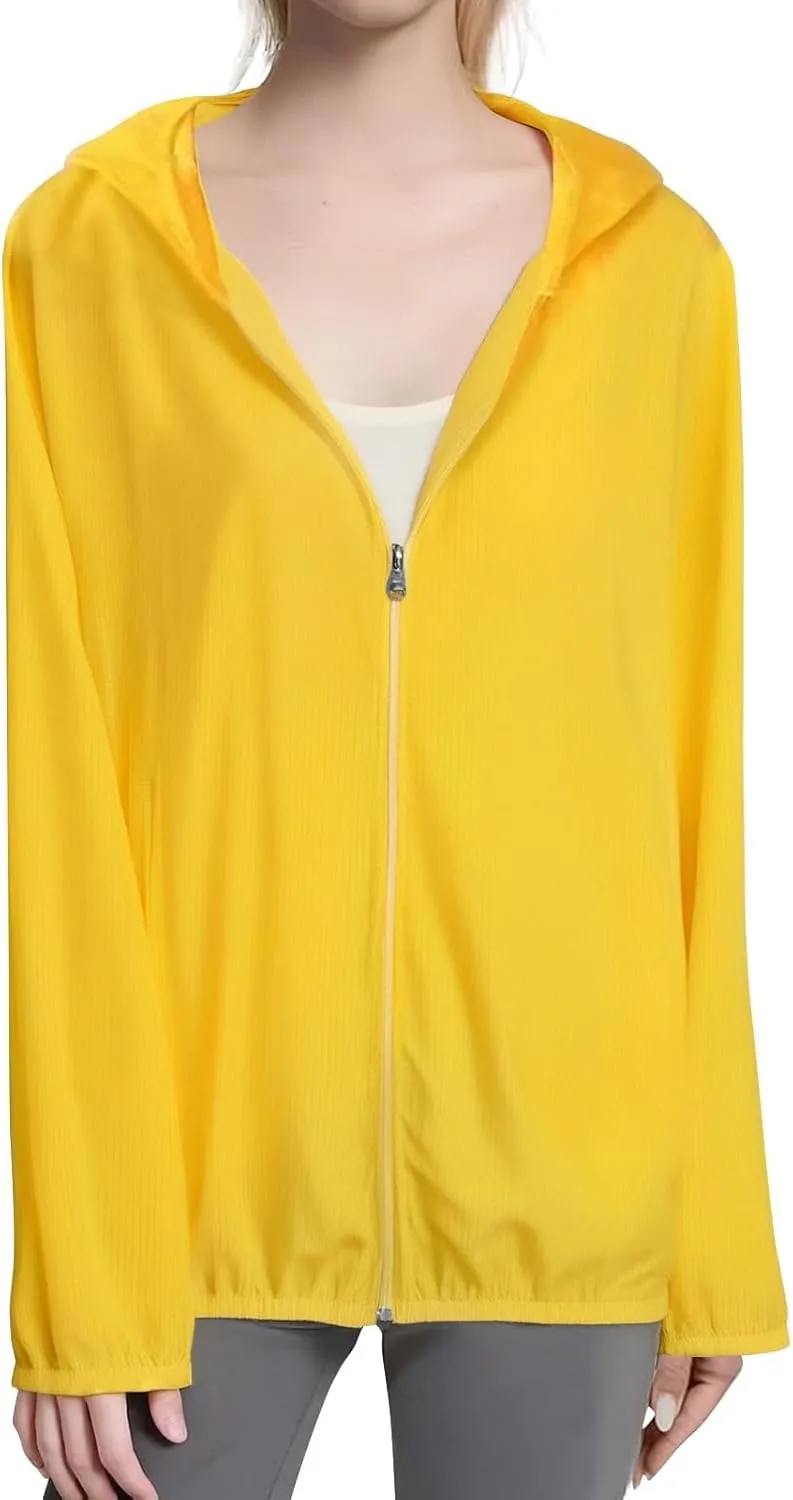 Womens UPF 50  Sun Protection Hoodie Jackets 2025 Light Weight Long Sleeve Shirts Hiking Outdoor Full Zip Tops