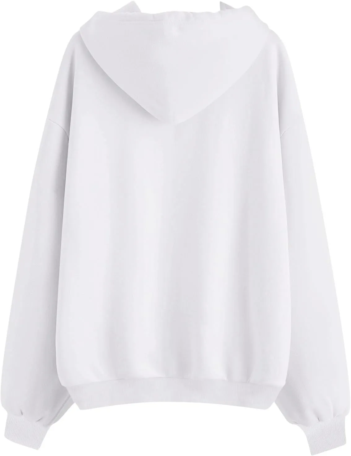Womens Zip Up Jacket Oversized Full Zip Up Pullover with Hooded Casual Ribbed Cuffs Sweatshirts with Pockets