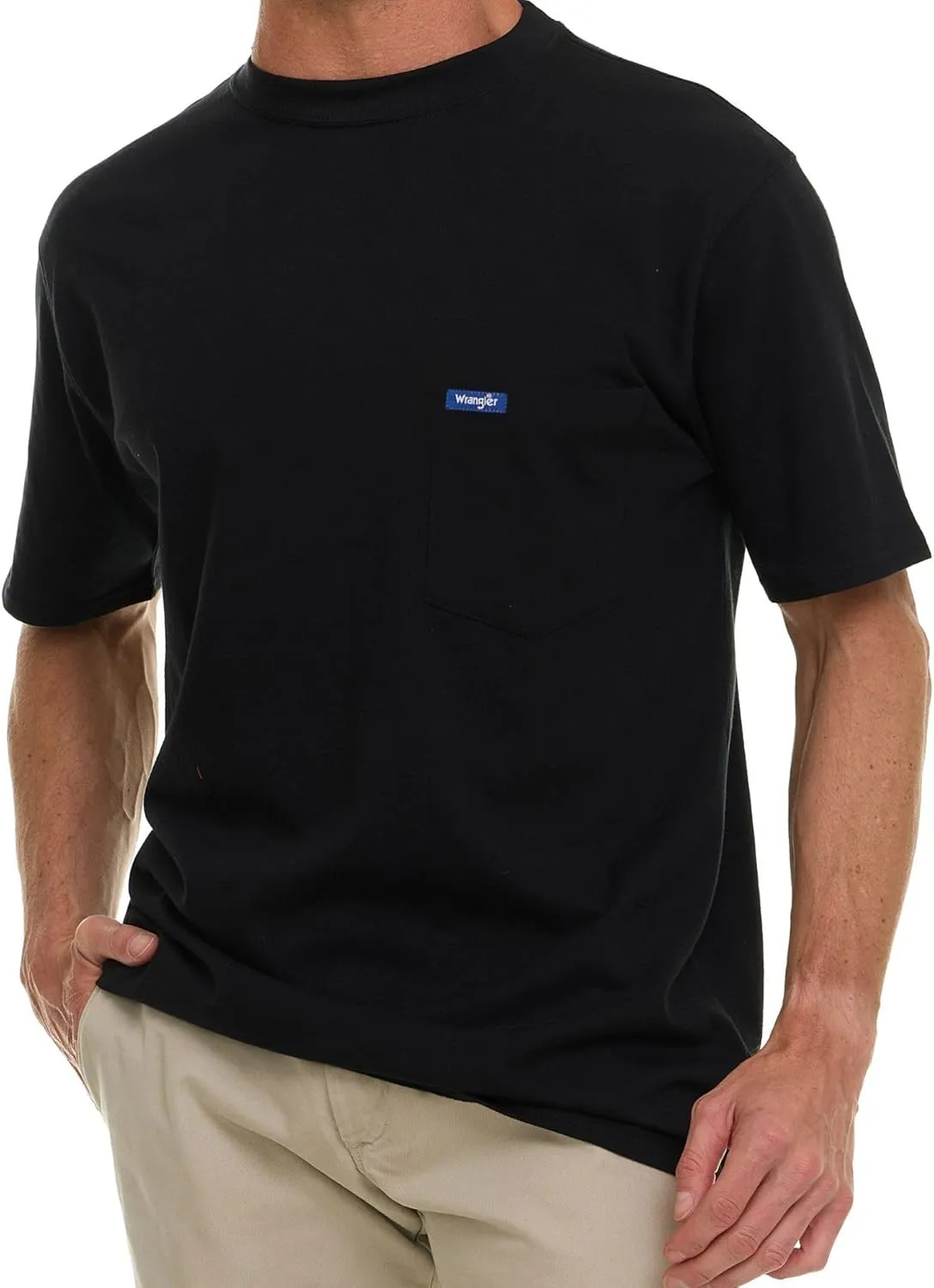 Wrangler Big and Tall T-Shirt for Men - Cotton Tee with Chest Pocket