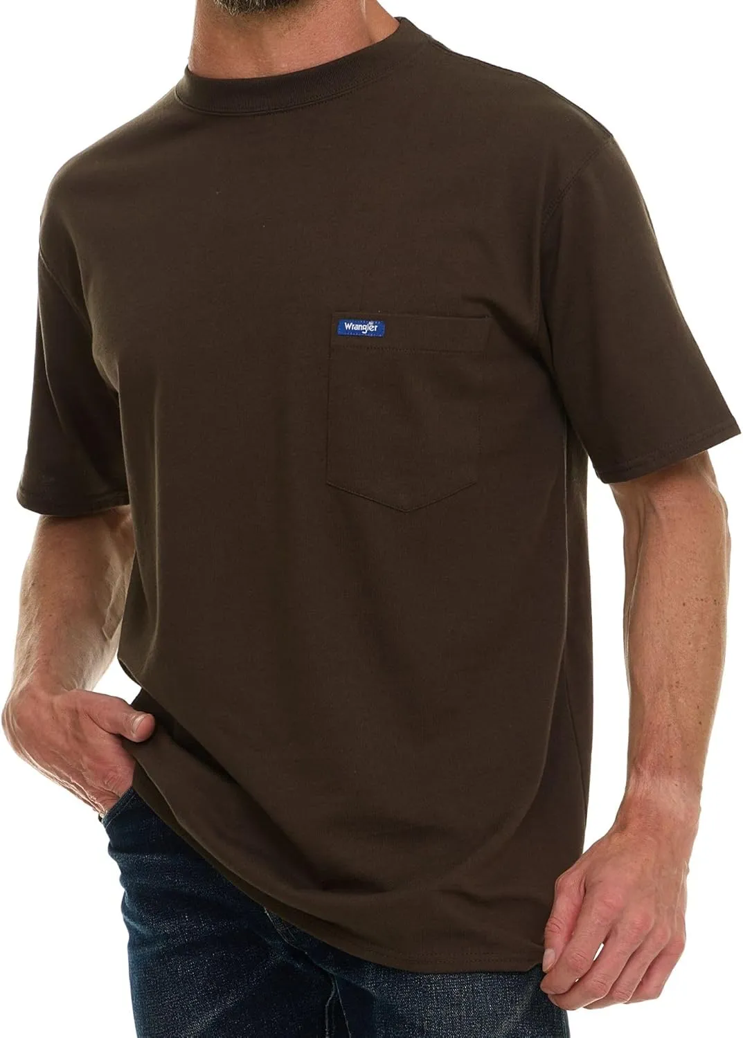 Wrangler Big and Tall T-Shirt for Men - Cotton Tee with Chest Pocket