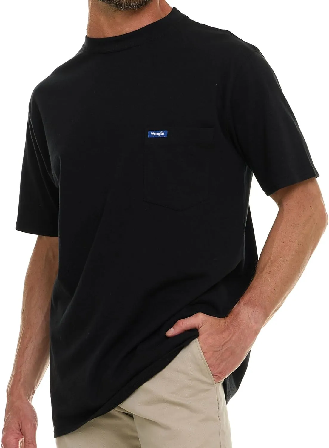 Wrangler Big and Tall T-Shirt for Men - Cotton Tee with Chest Pocket